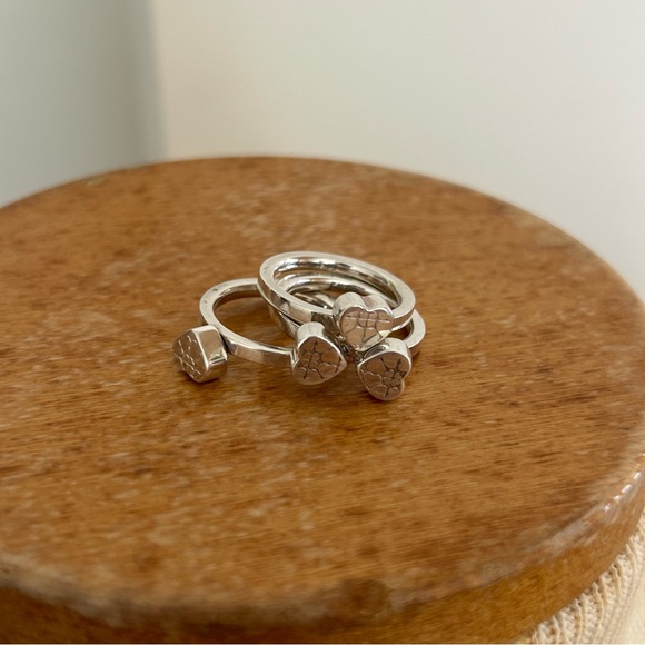Folli Follie Nesting Heart Silver Rings - Picture 7 of 12